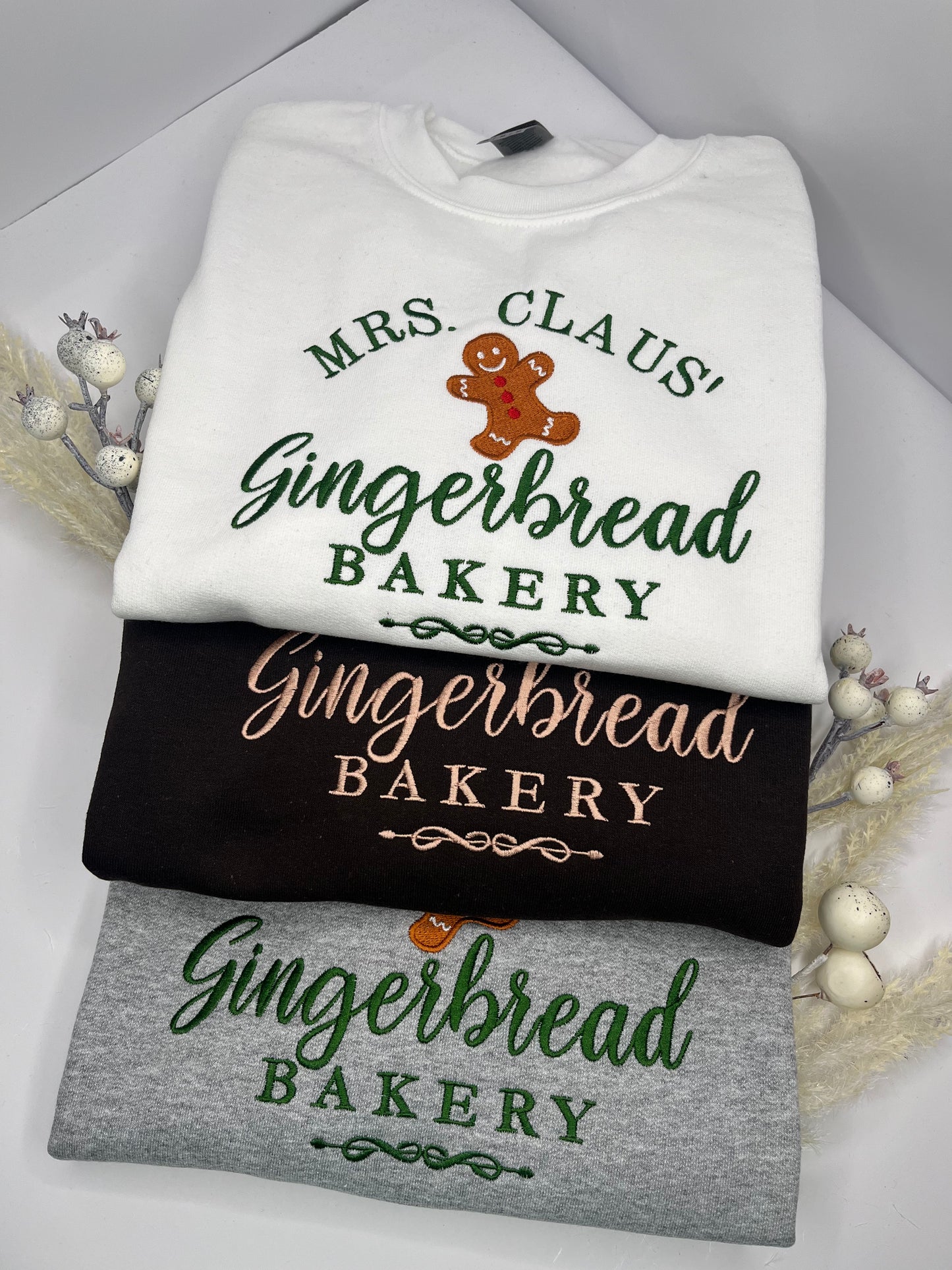 MRS CLAUS' GINGERBREAD BAKERY SWEATSHIRT