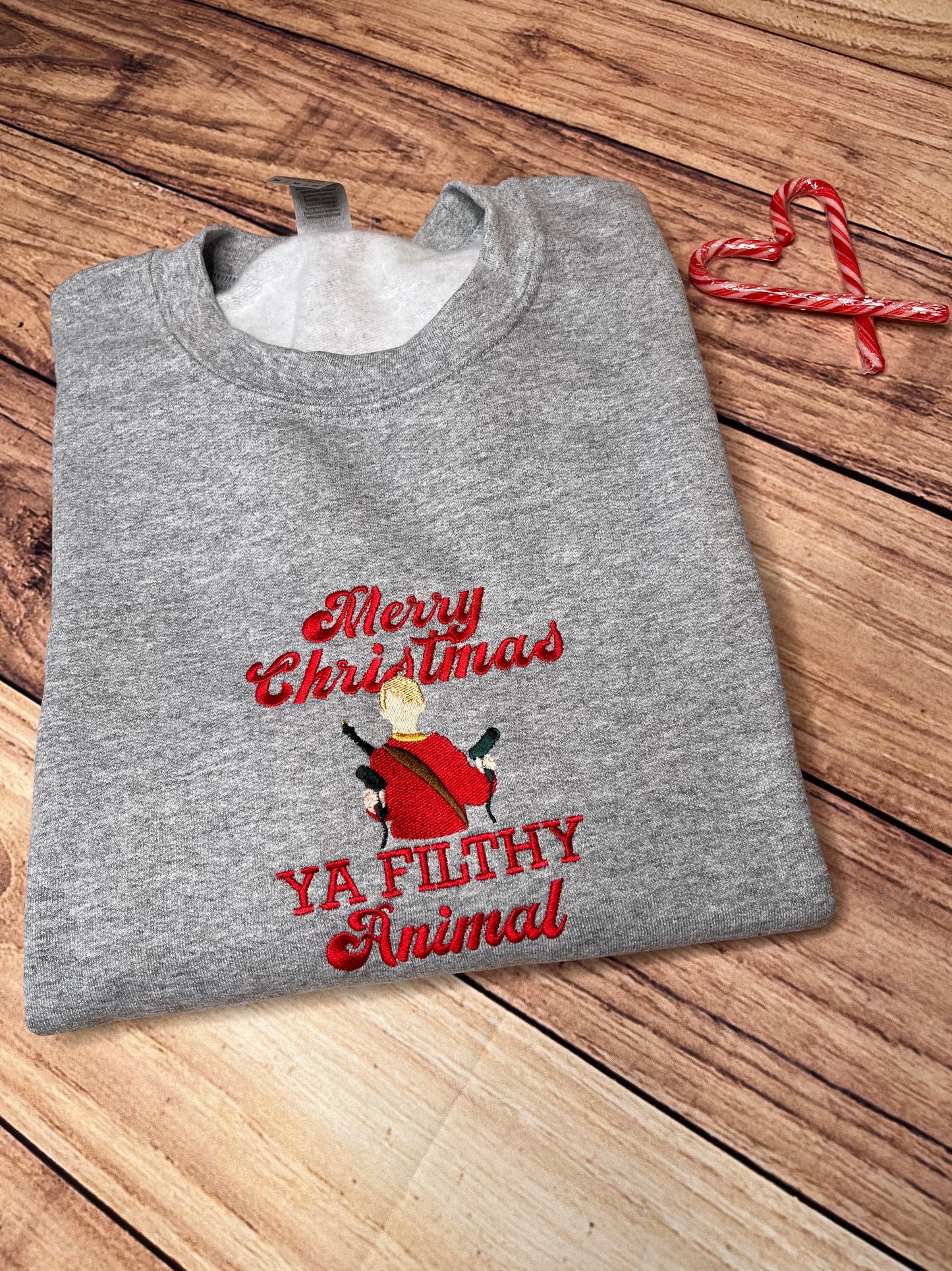 READY TO POST XLARGE MERRY CHRISTMAS YOU FILTHY ANIMAL SWEATSHIRT