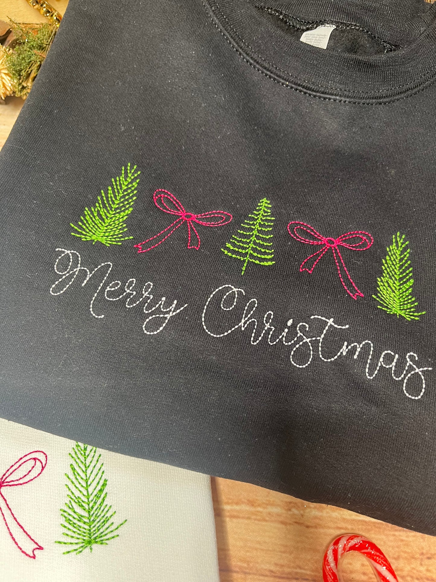 CHRISTMAS BOWS AND TREES