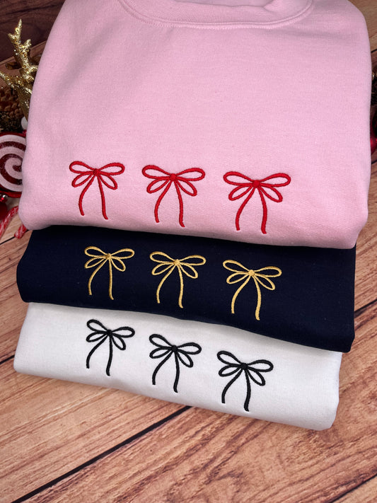 EMBROIDERED BOWS