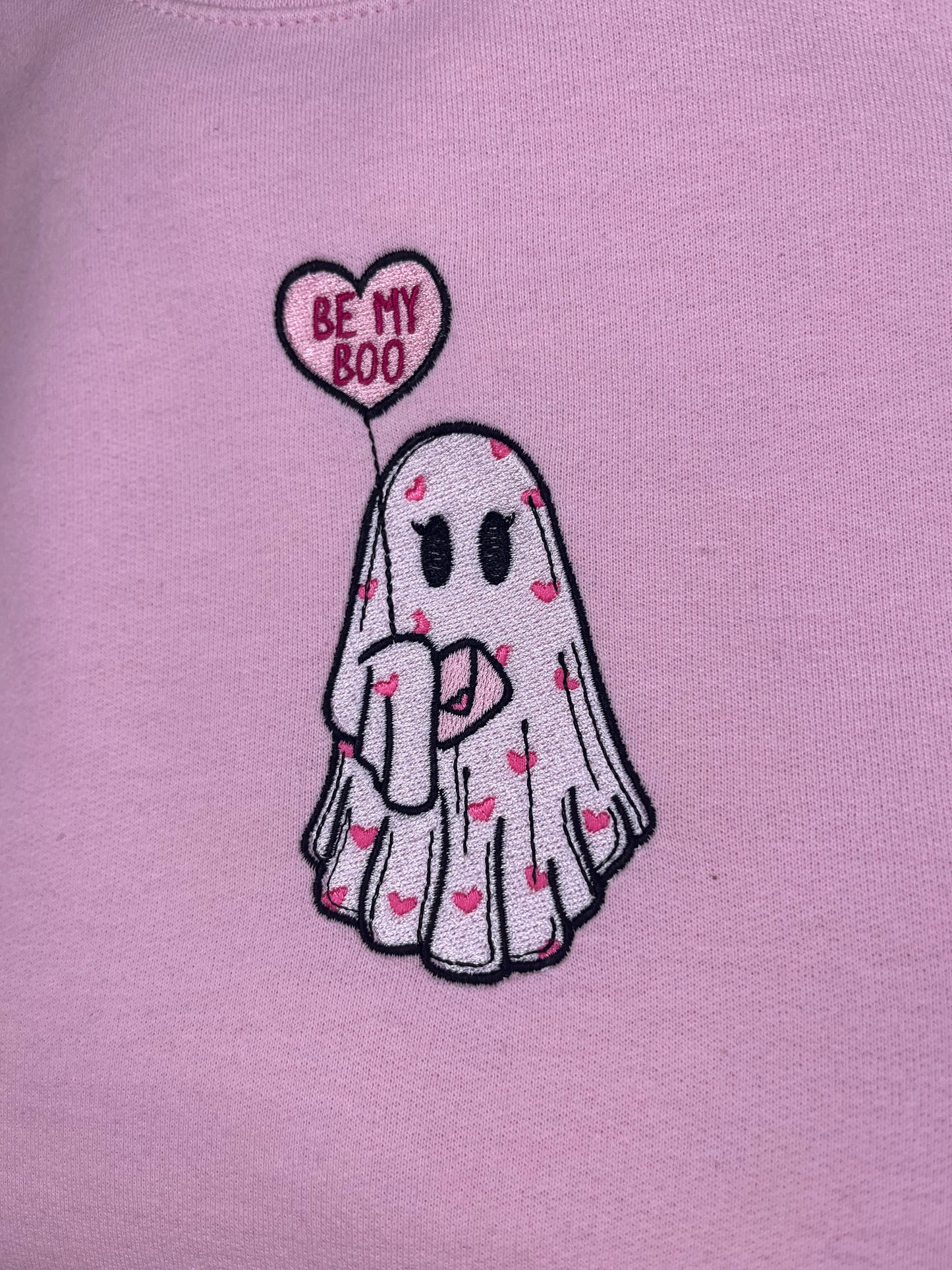 BE MY BOO EMBROIDERED SWEATSHIRT