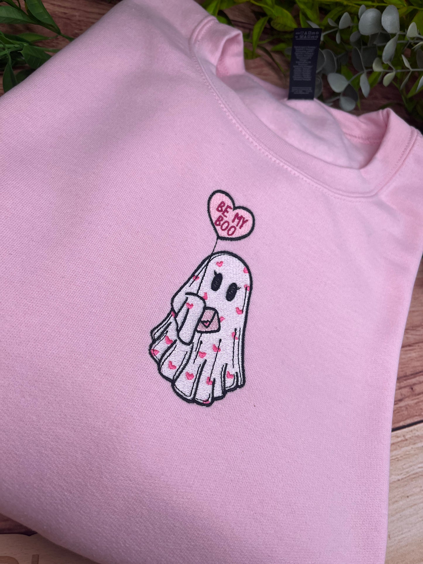 BE MY BOO EMBROIDERED SWEATSHIRT