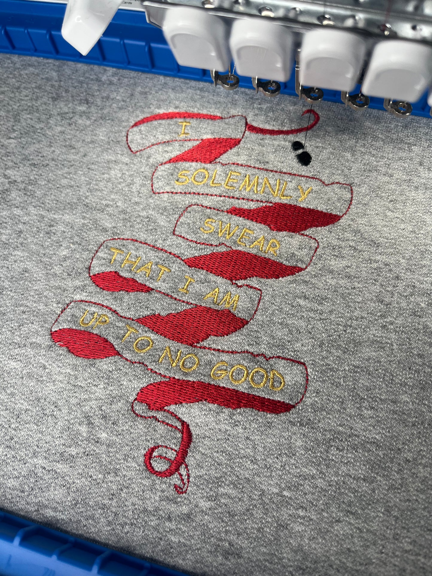 I SOLEMNLY SWEAR THAT I AM UP TO NO GOOD WITH FOOTPRINTS SWEATSHIRT