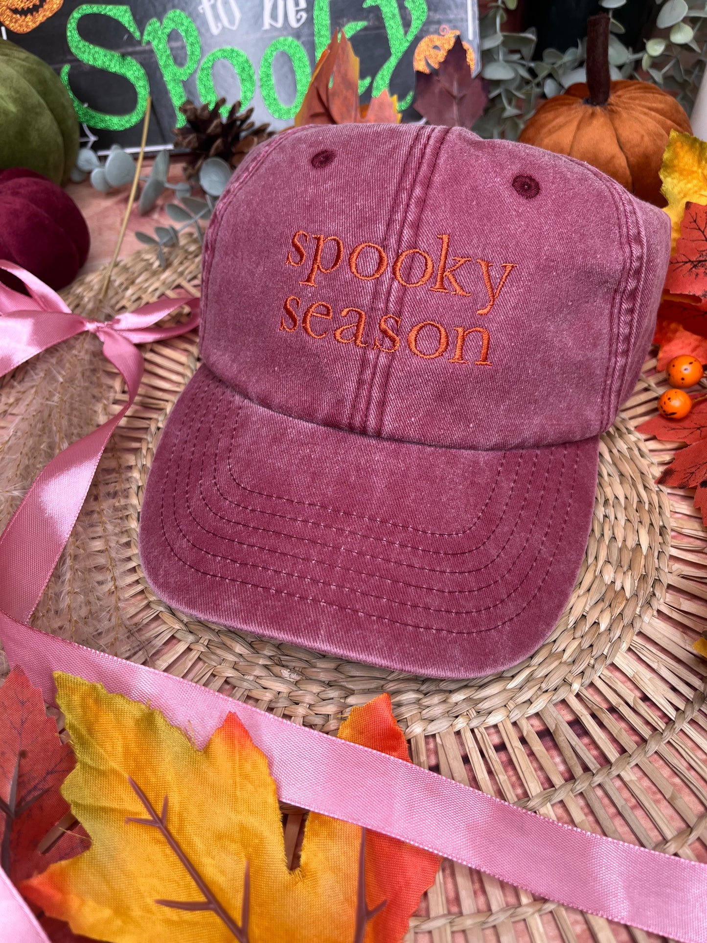 SPOOKY SEASON EMBROIDERED CAP