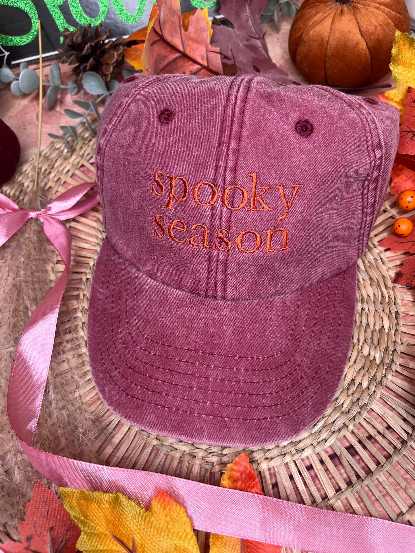 SPOOKY SEASON EMBROIDERED CAP