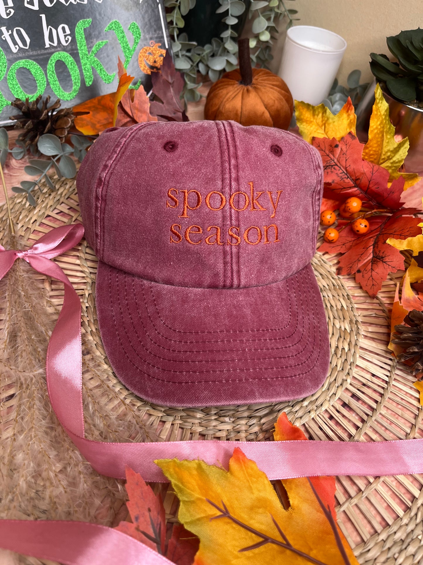 SPOOKY SEASON EMBROIDERED CAP