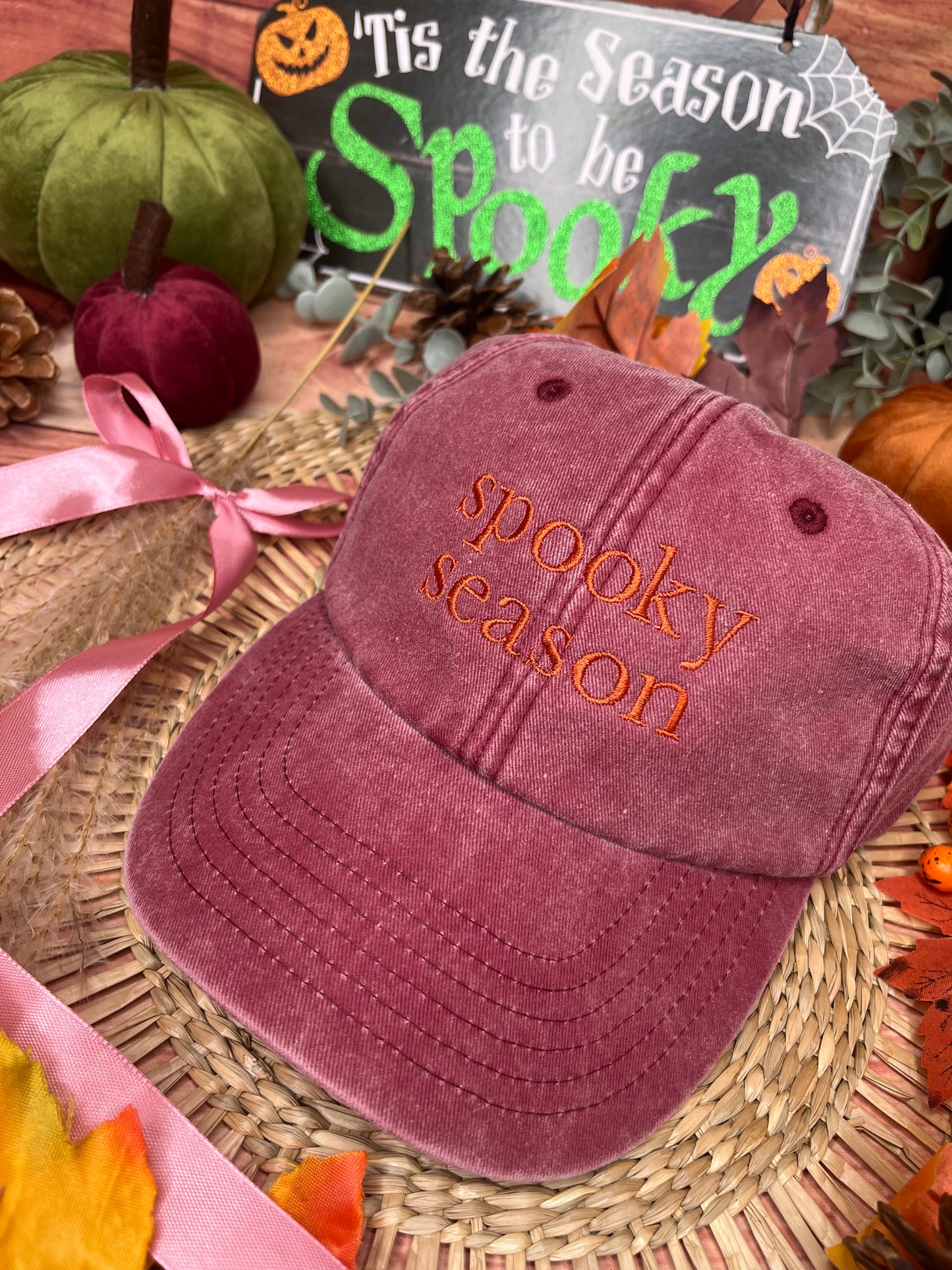 SPOOKY SEASON EMBROIDERED CAP