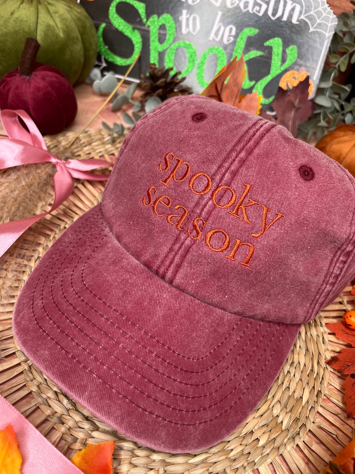 SPOOKY SEASON EMBROIDERED CAP