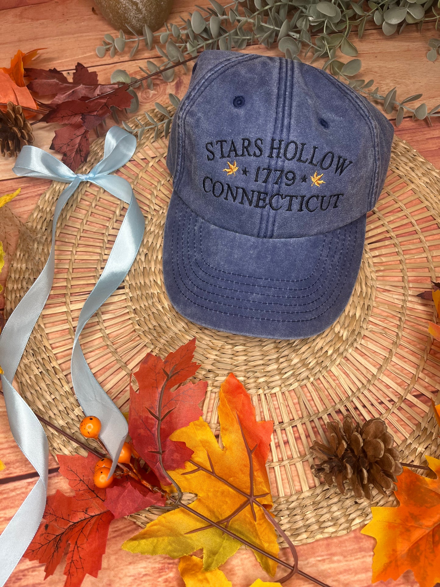 STARS HOLLOW CONNECTICUT EMBROIDERED CAP