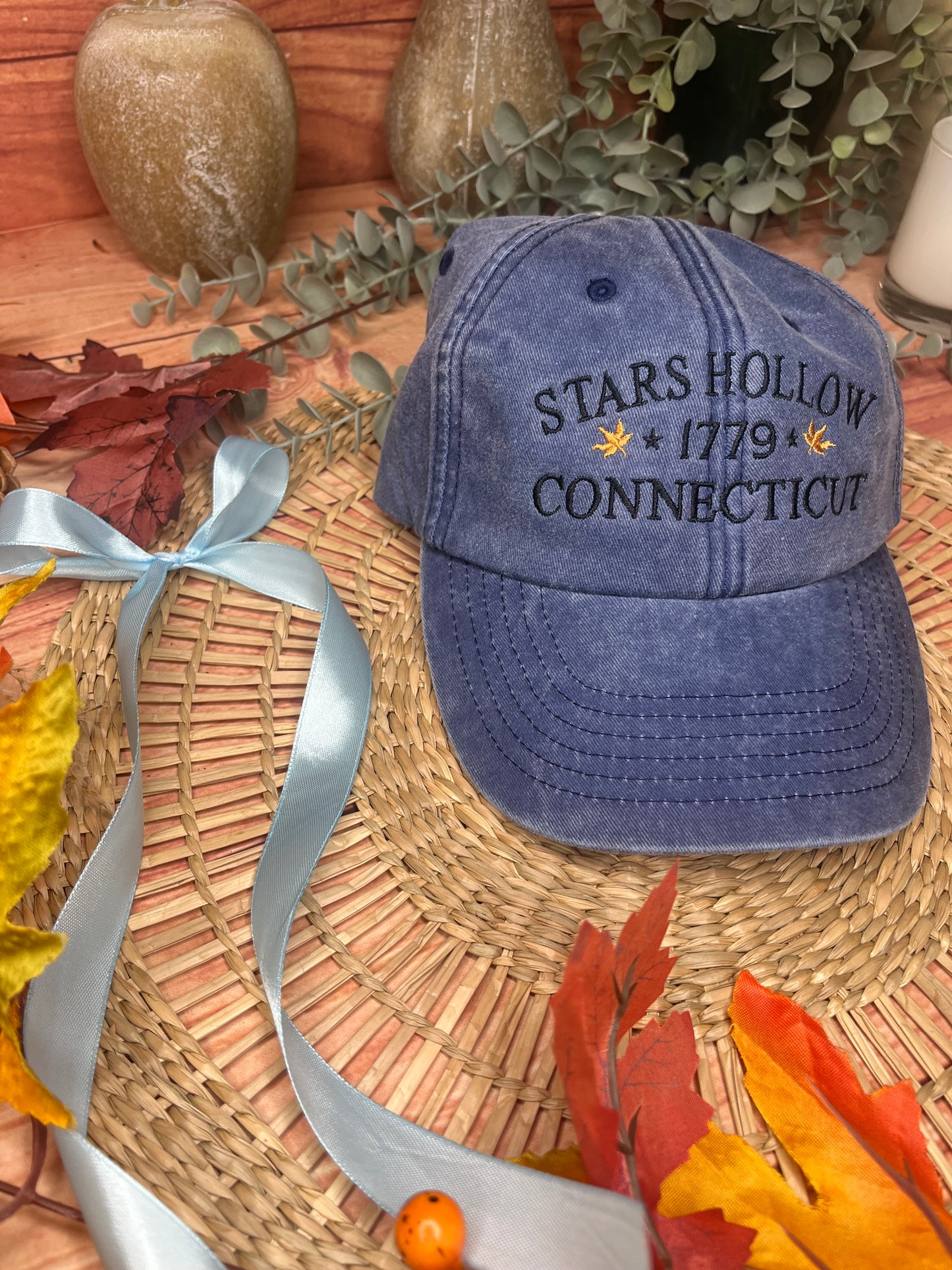 STARS HOLLOW CONNECTICUT EMBROIDERED CAP