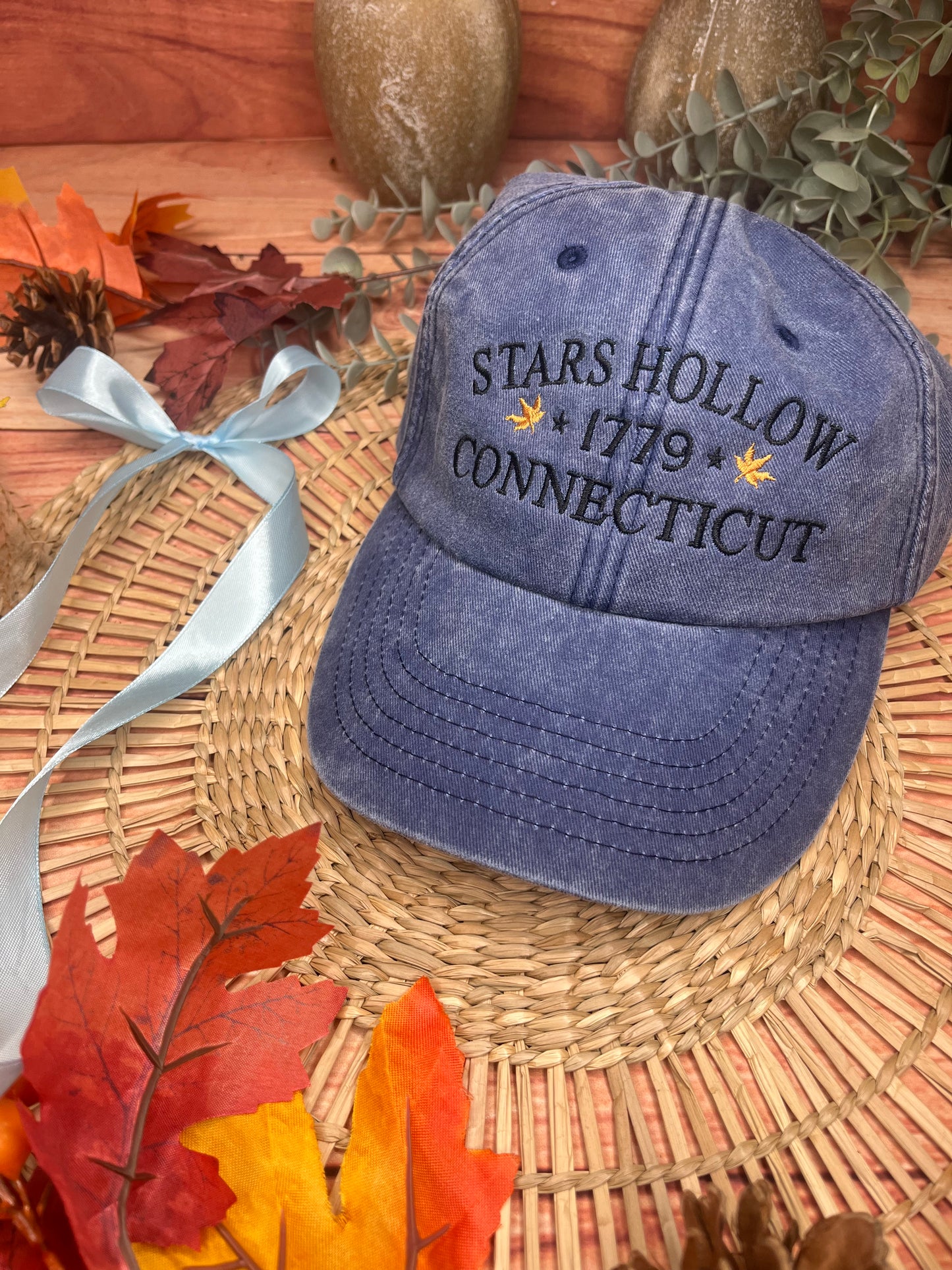 STARS HOLLOW CONNECTICUT EMBROIDERED CAP