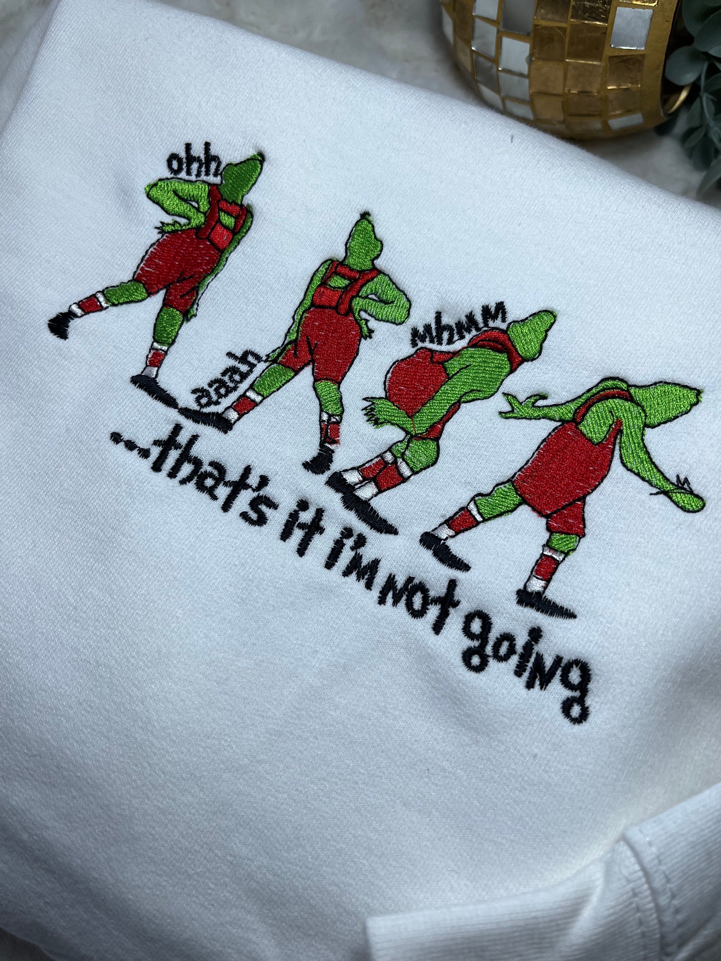 SALE CHRISTMAS GRINCH WHITE SWEATSHIRT