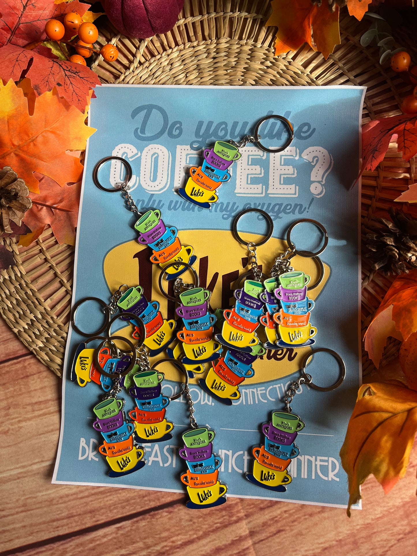 GILMORE GIRLS STARS HOLLOW STACKED KEYRING