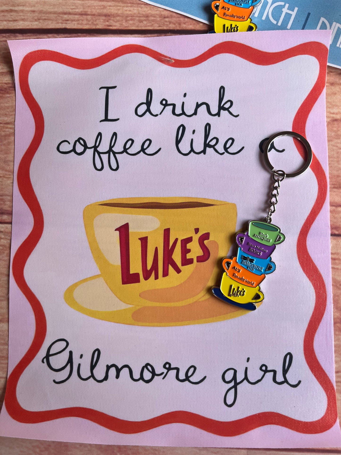 GILMORE GIRLS STARS HOLLOW STACKED KEYRING