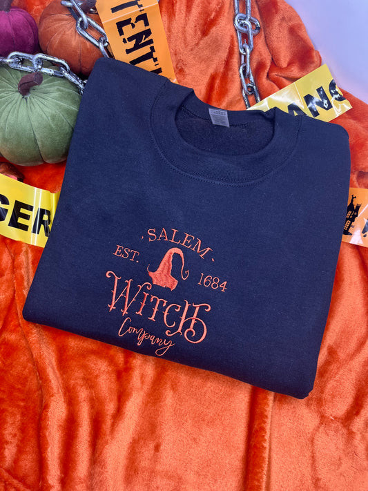 SALEM WITCHES COMPANY EMBROIDERED SWEATSHIRT