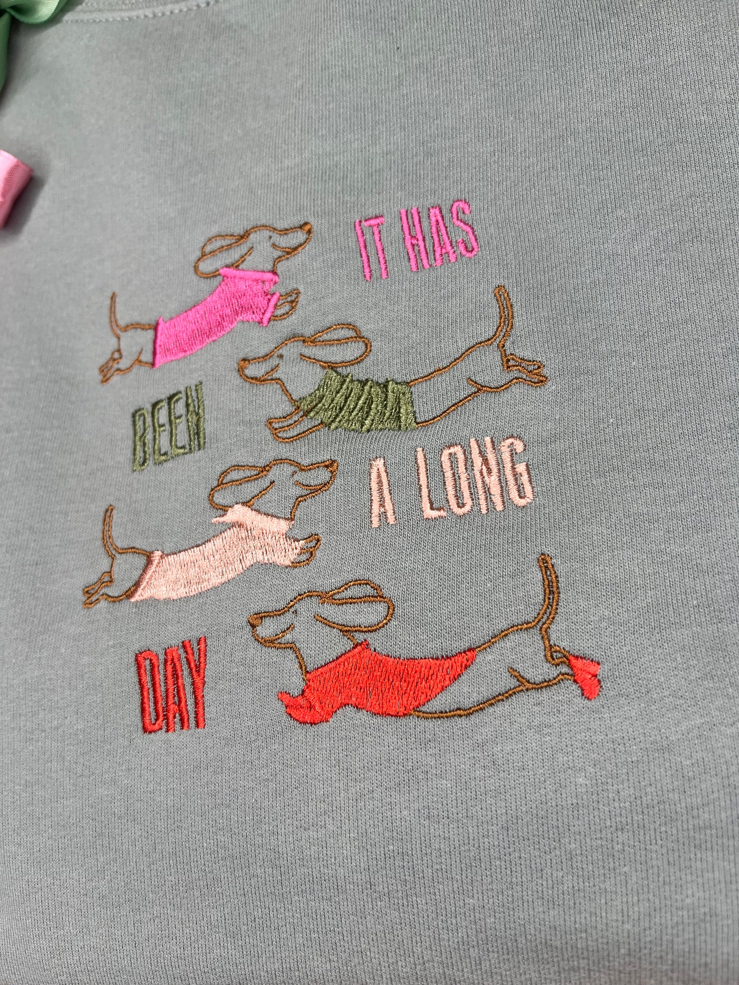 DACHSHUND SAUSAGE DOG EMBROIDERED SWEATSHIRT