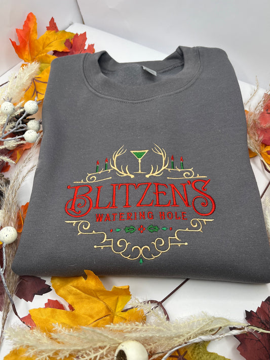 BLITZENS WATERING HOLE EMBROIDERED SWEATSHIRT