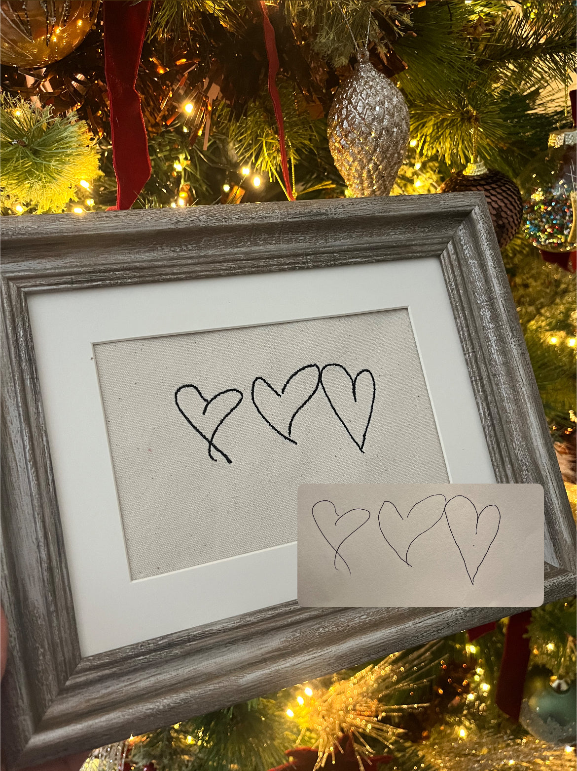 CHERISHED NOTES EMBROIDERED HANDWRITING