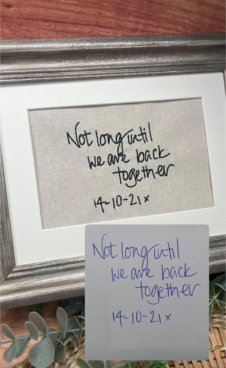 CHERISHED NOTES EMBROIDERED HANDWRITING