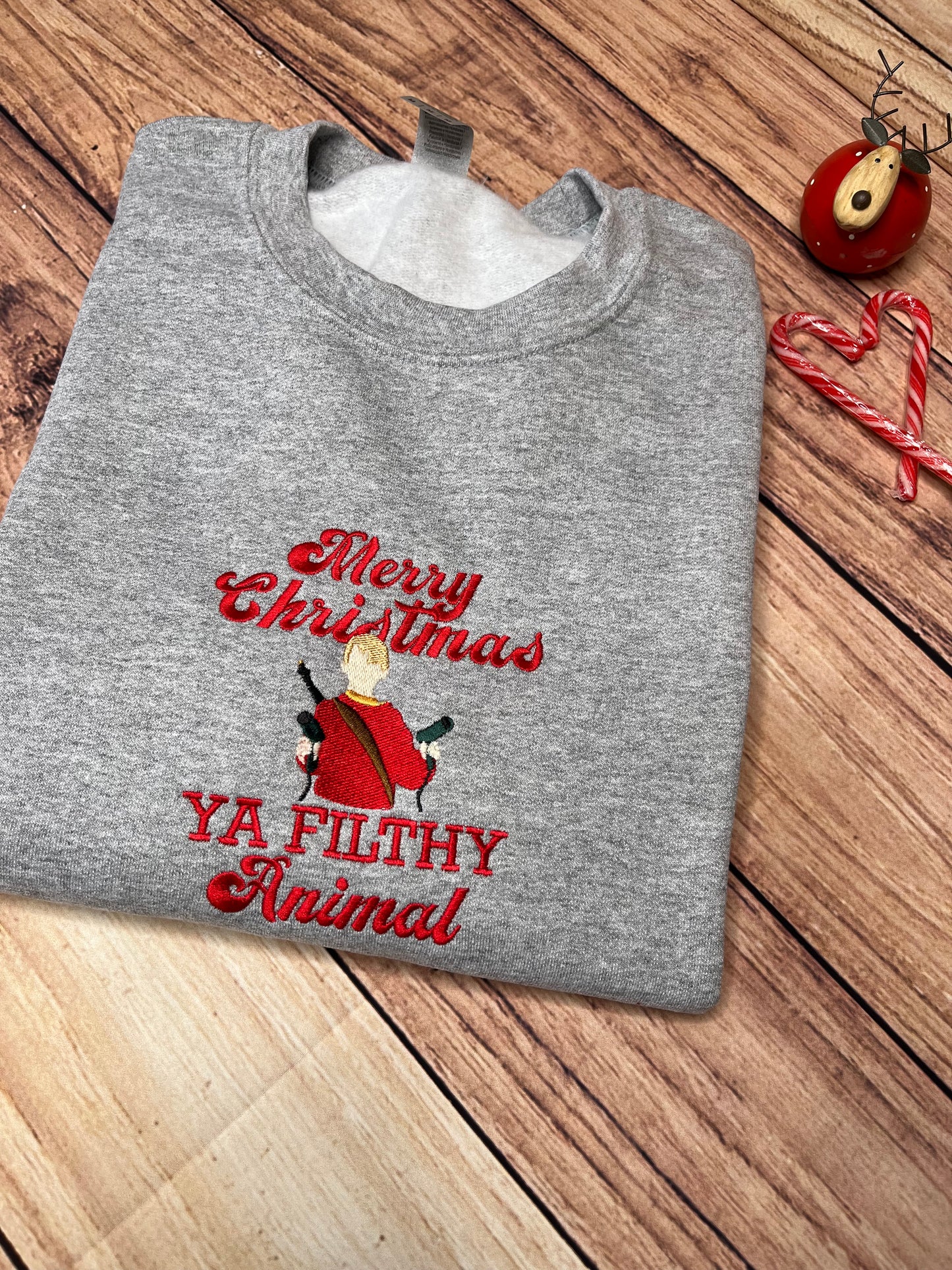 READY TO POST XLARGE MERRY CHRISTMAS YOU FILTHY ANIMAL SWEATSHIRT