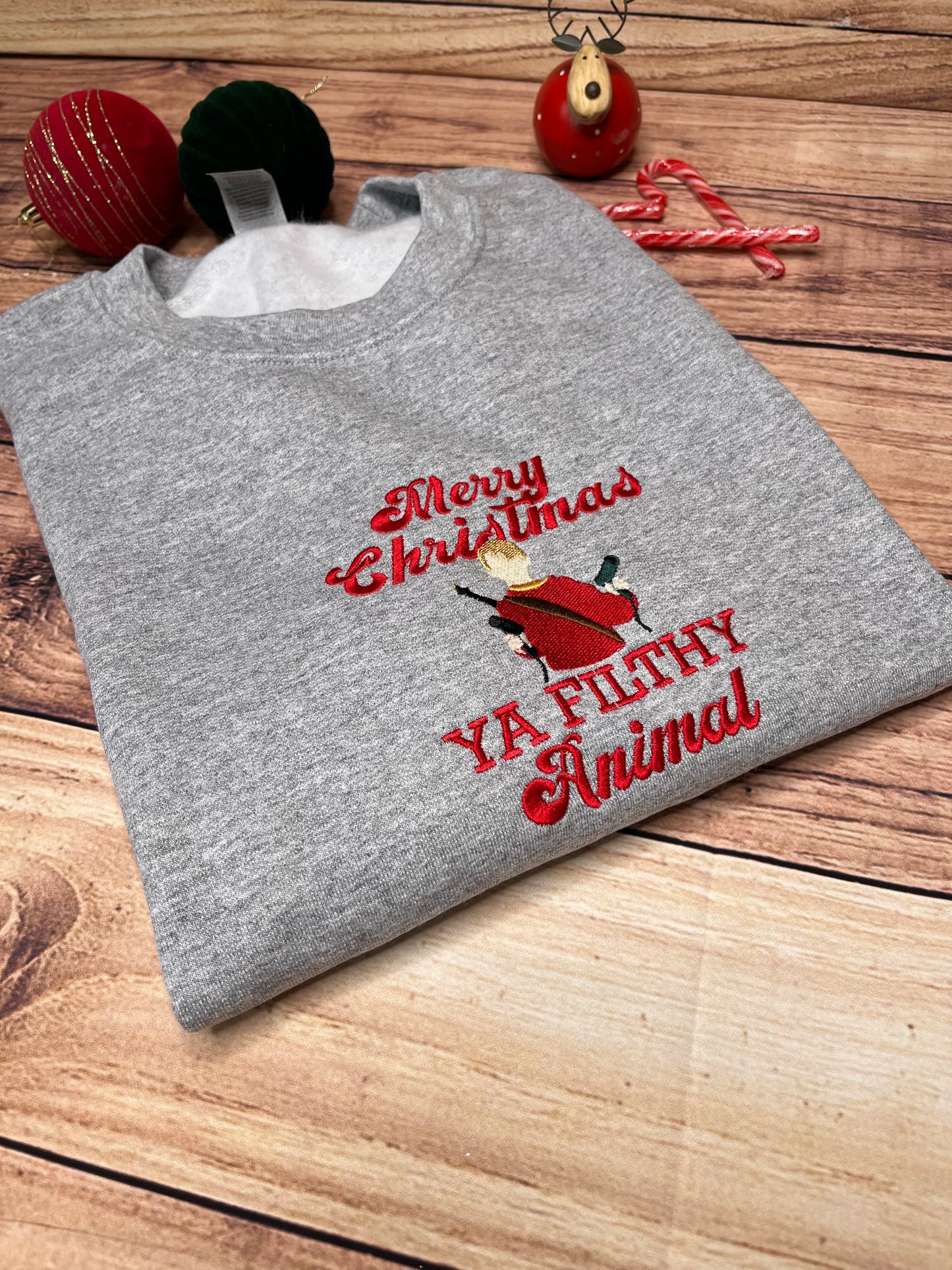 READY TO POST XLARGE MERRY CHRISTMAS YOU FILTHY ANIMAL SWEATSHIRT