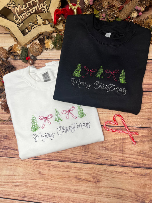 CHRISTMAS BOWS AND TREES