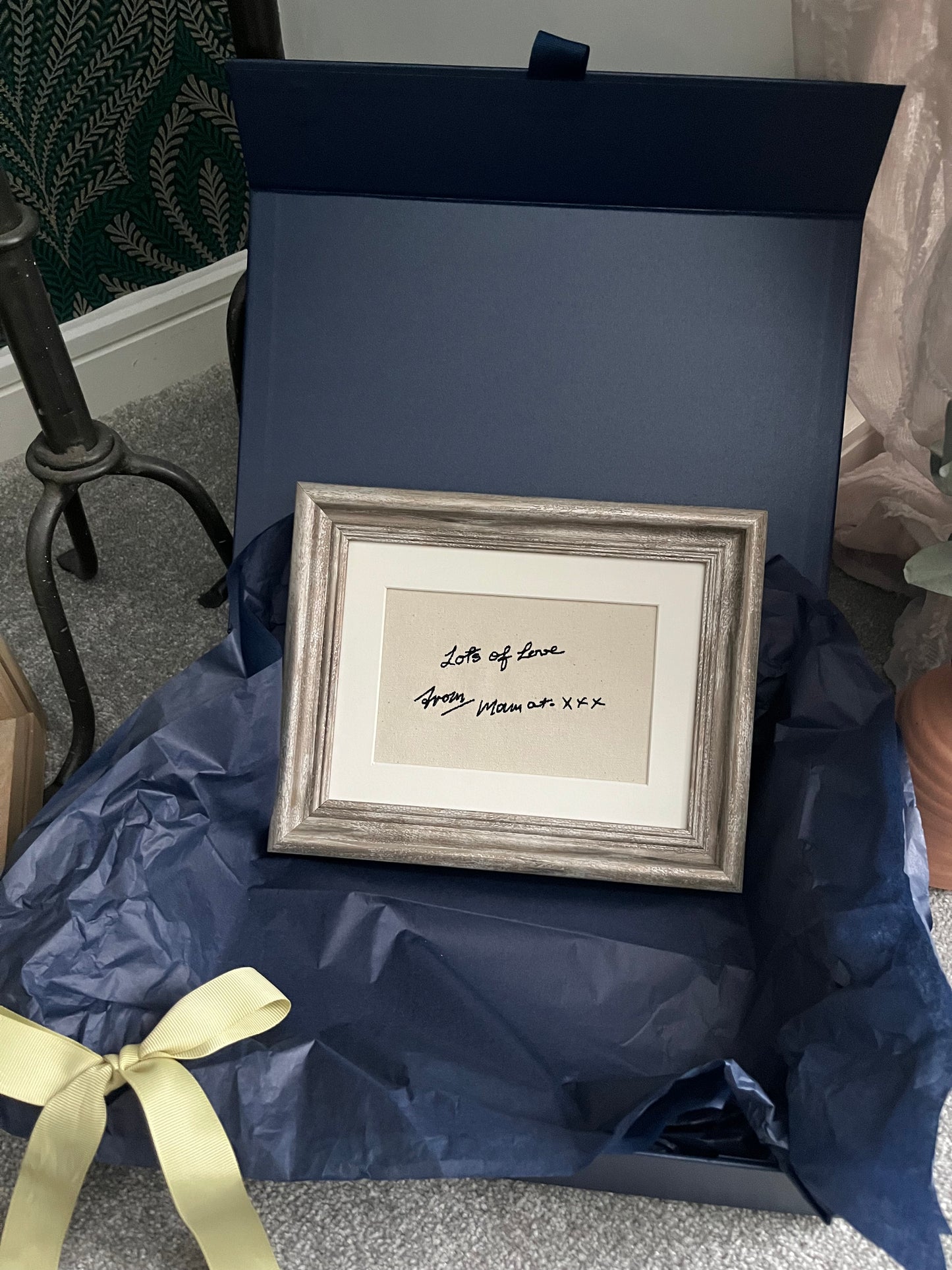 CHERISHED NOTES EMBROIDERED HANDWRITING