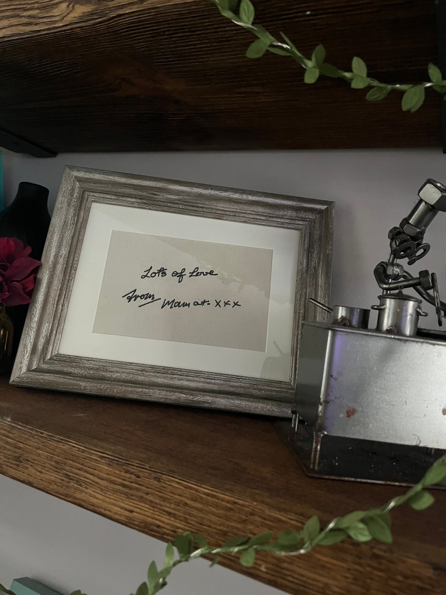 CHERISHED NOTES EMBROIDERED HANDWRITING