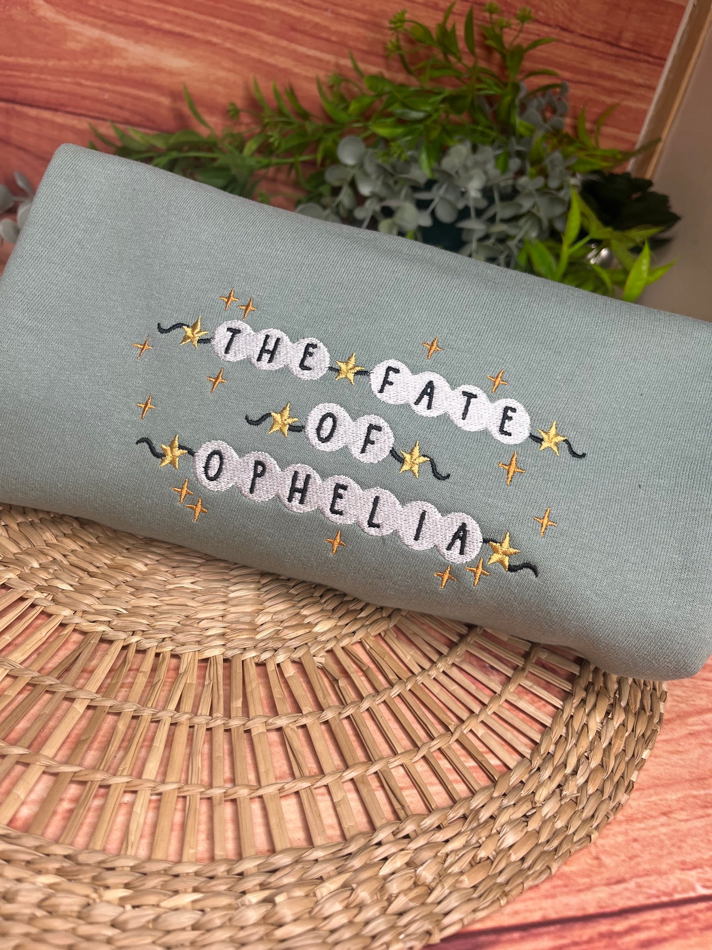 THE FATE OF OPHELIA TAYLOR SWIFT INSPIRED EMBROIDERED SWEATSHIRT