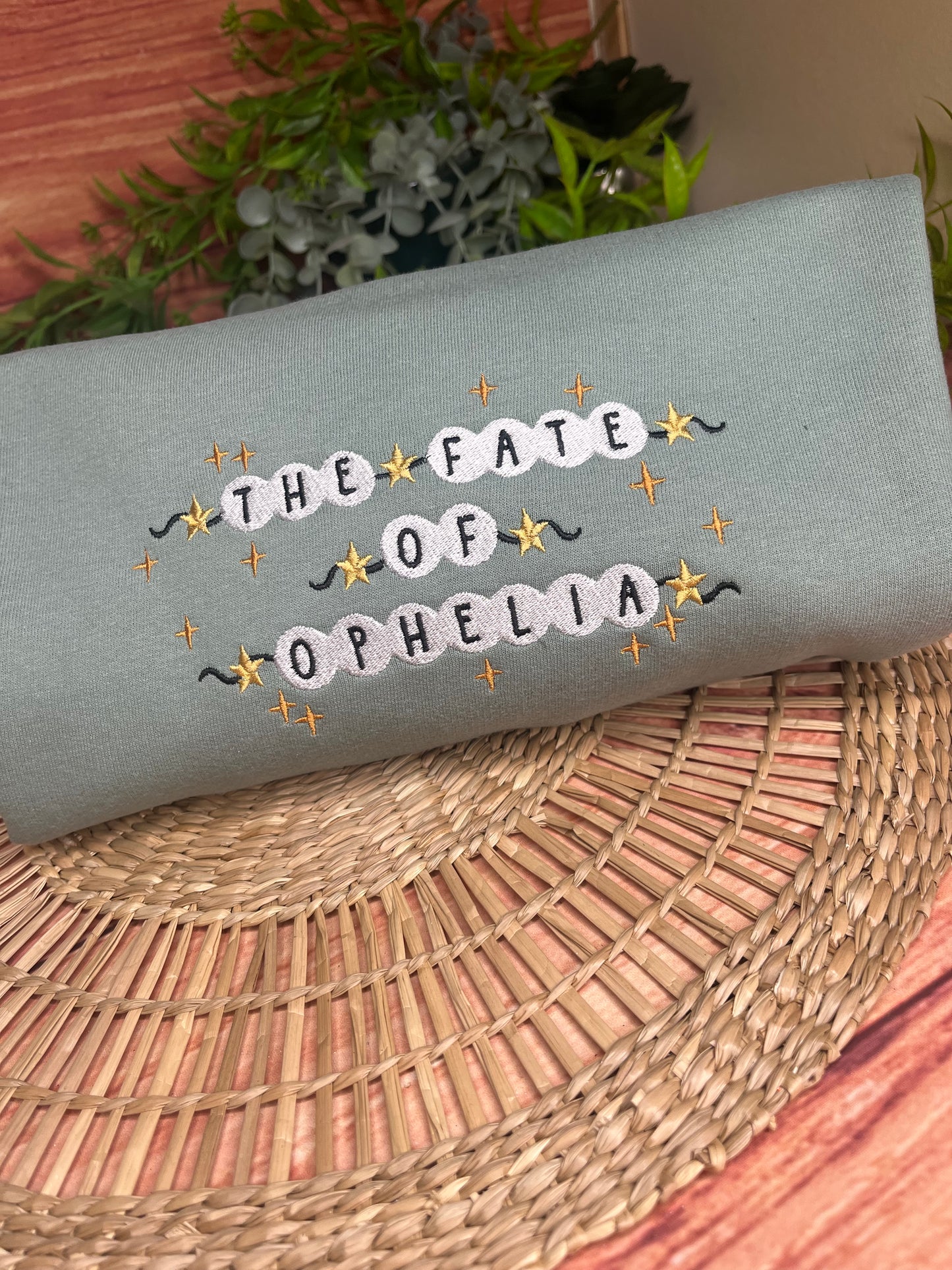 THE FATE OF OPHELIA TAYLOR SWIFT INSPIRED EMBROIDERED SWEATSHIRT