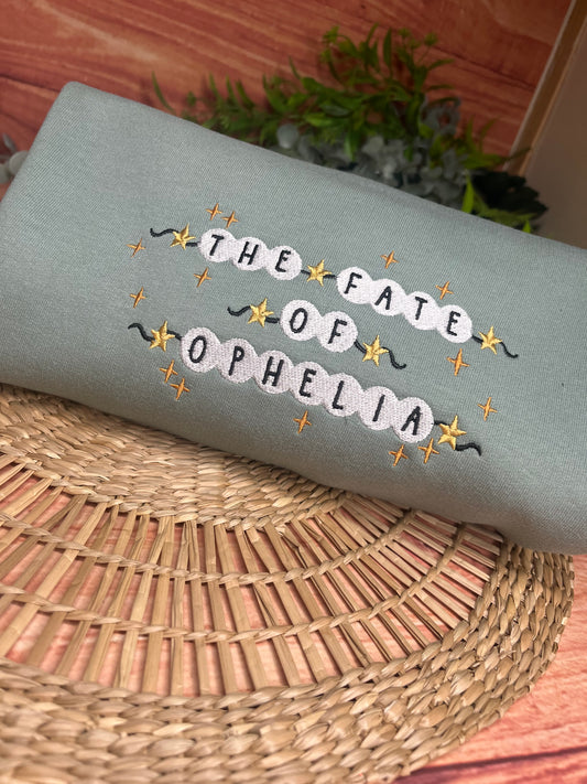 THE FATE OF OPHELIA TAYLOR SWIFT INSPIRED EMBROIDERED SWEATSHIRT