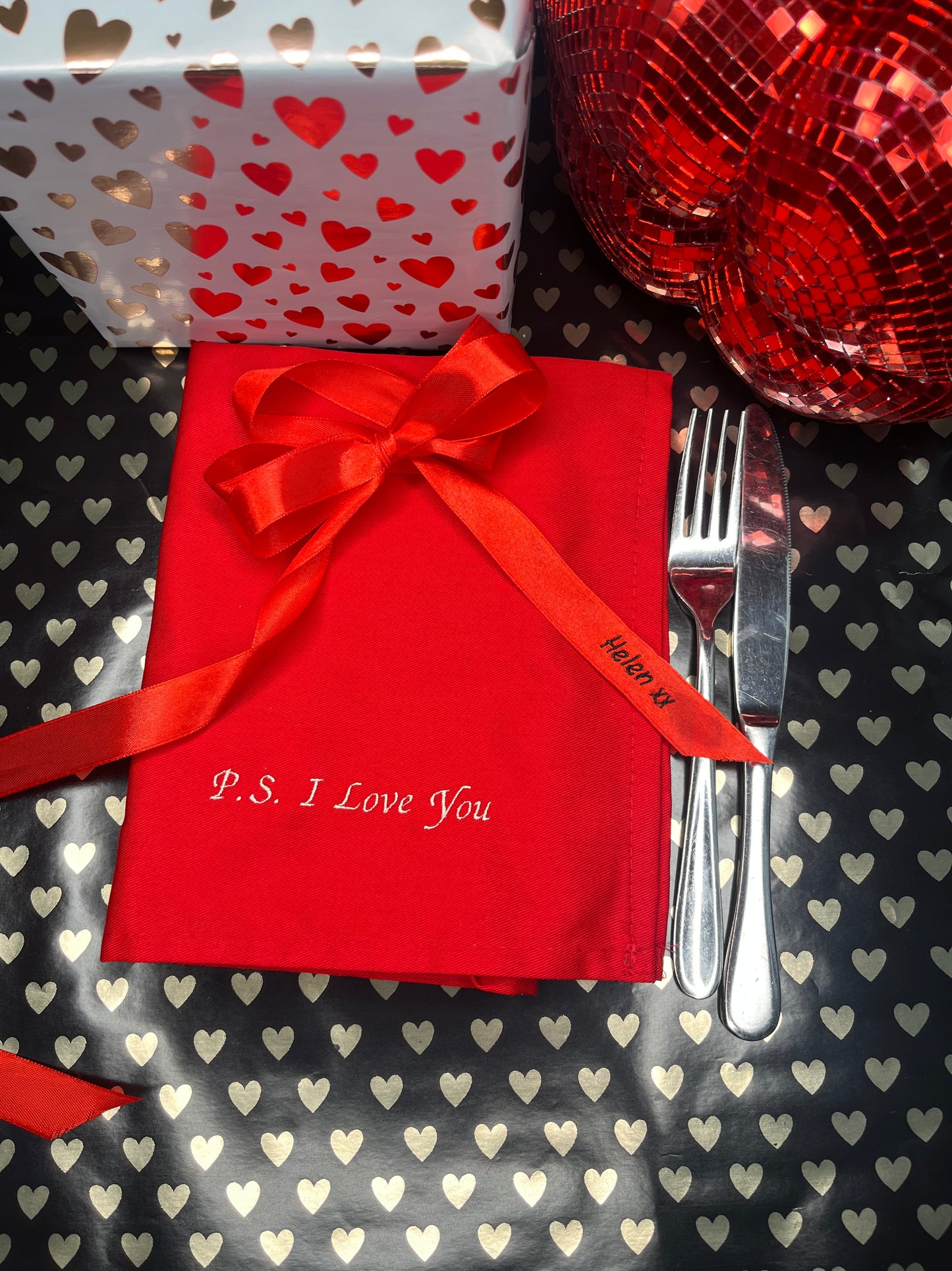 PERSONALISED VALENTINE NAPKINS