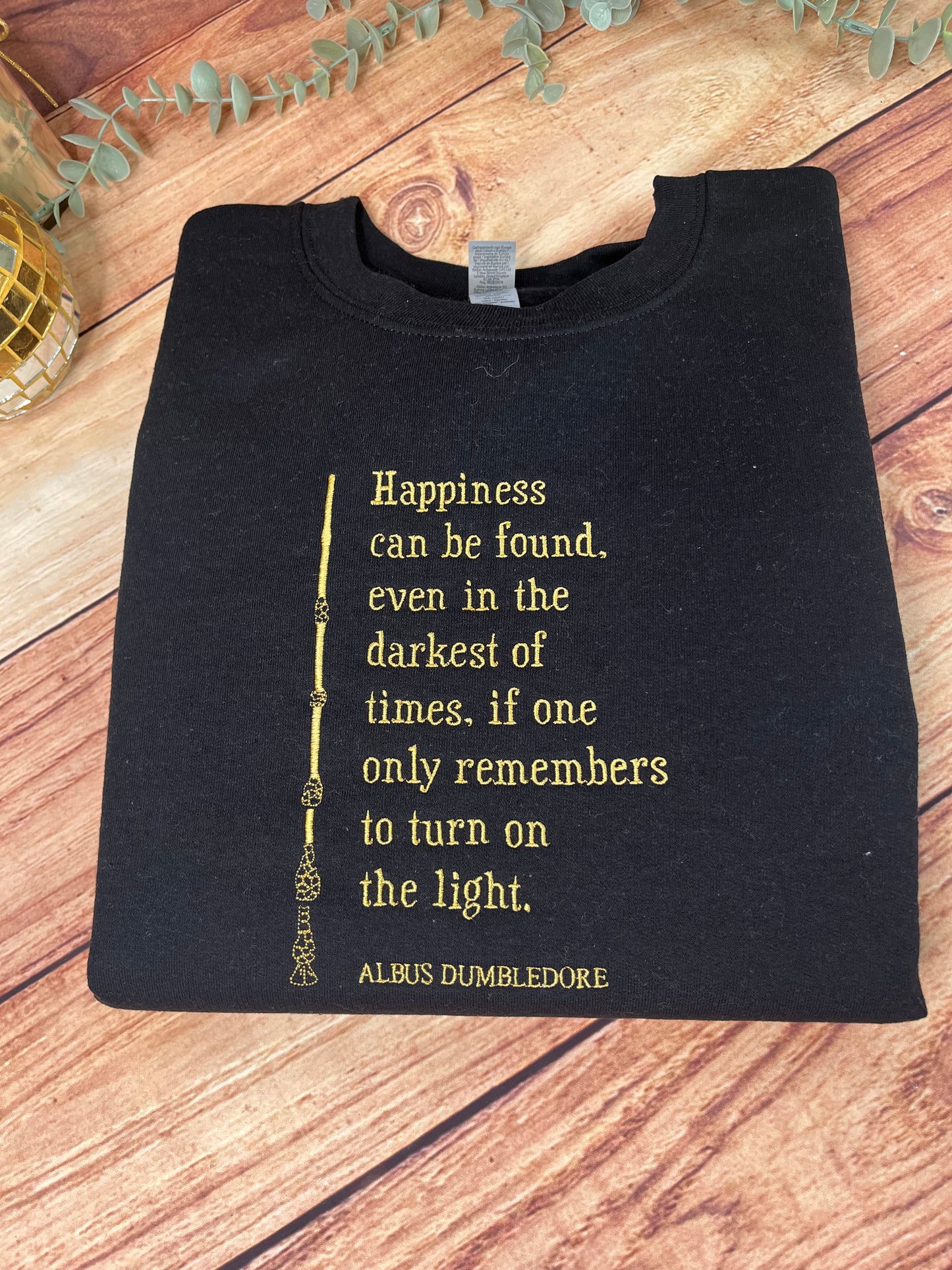 DUMBLEDORE QUOTE EMBROIDERED SWEATSHIRT