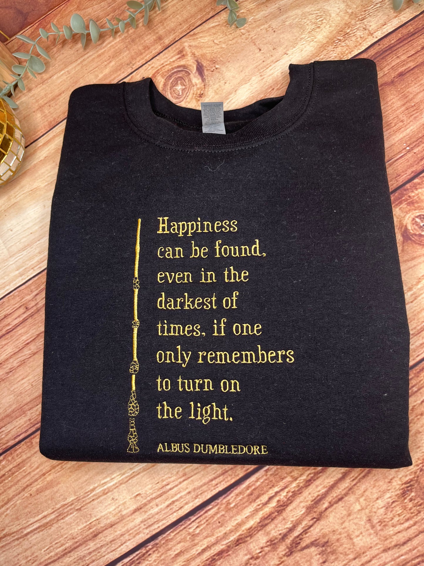 DUMBLEDORE QUOTE EMBROIDERED SWEATSHIRT