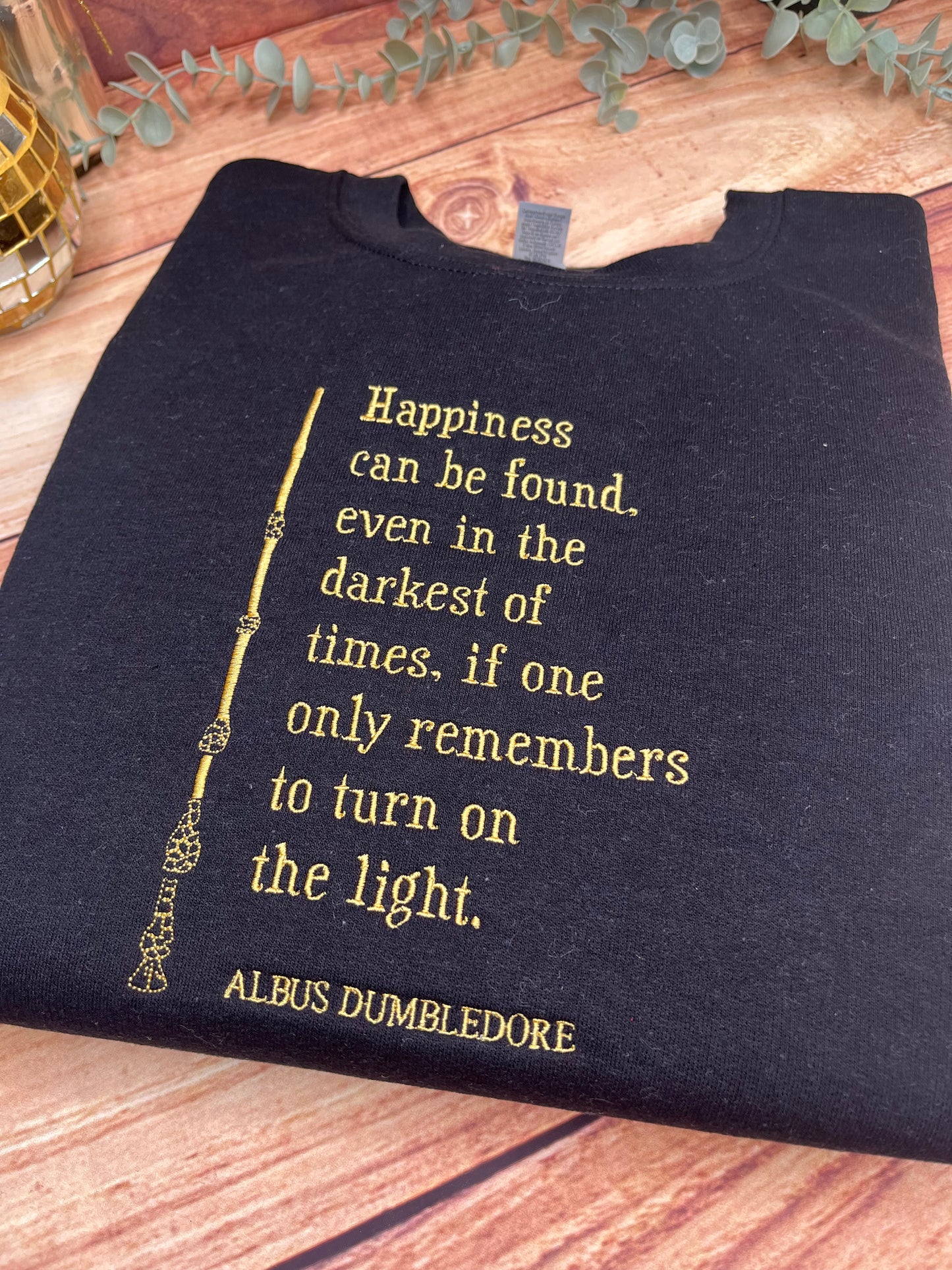 DUMBLEDORE QUOTE EMBROIDERED SWEATSHIRT