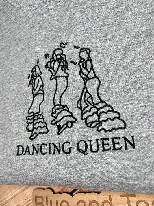 DANCING QUEEN SILHOUETTE EMBROIDERED SWEATSHIRT