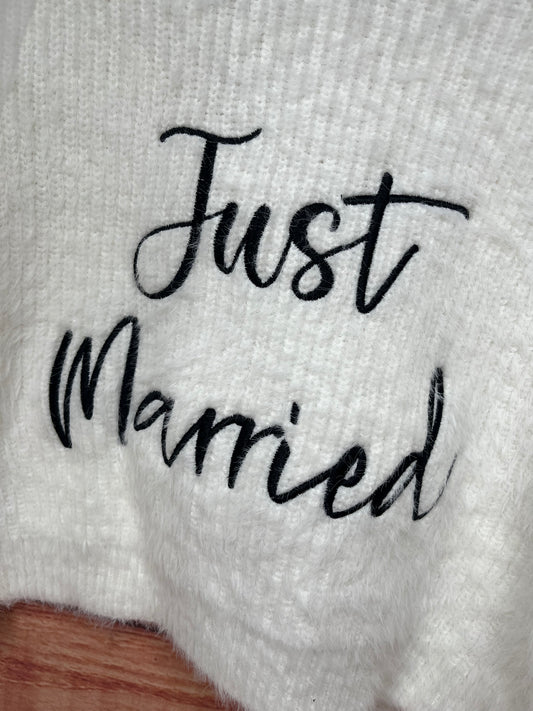 BRIDAL PERSONALISED EMBROIDERED FLUFFY CROP CARDIGAN
