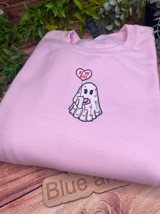 BE MY BOO EMBROIDERED SWEATSHIRT