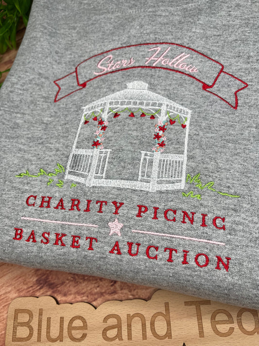 STARS HOLLOW PICNIC BASKET  EMBROIDERED SWEATSHIRT