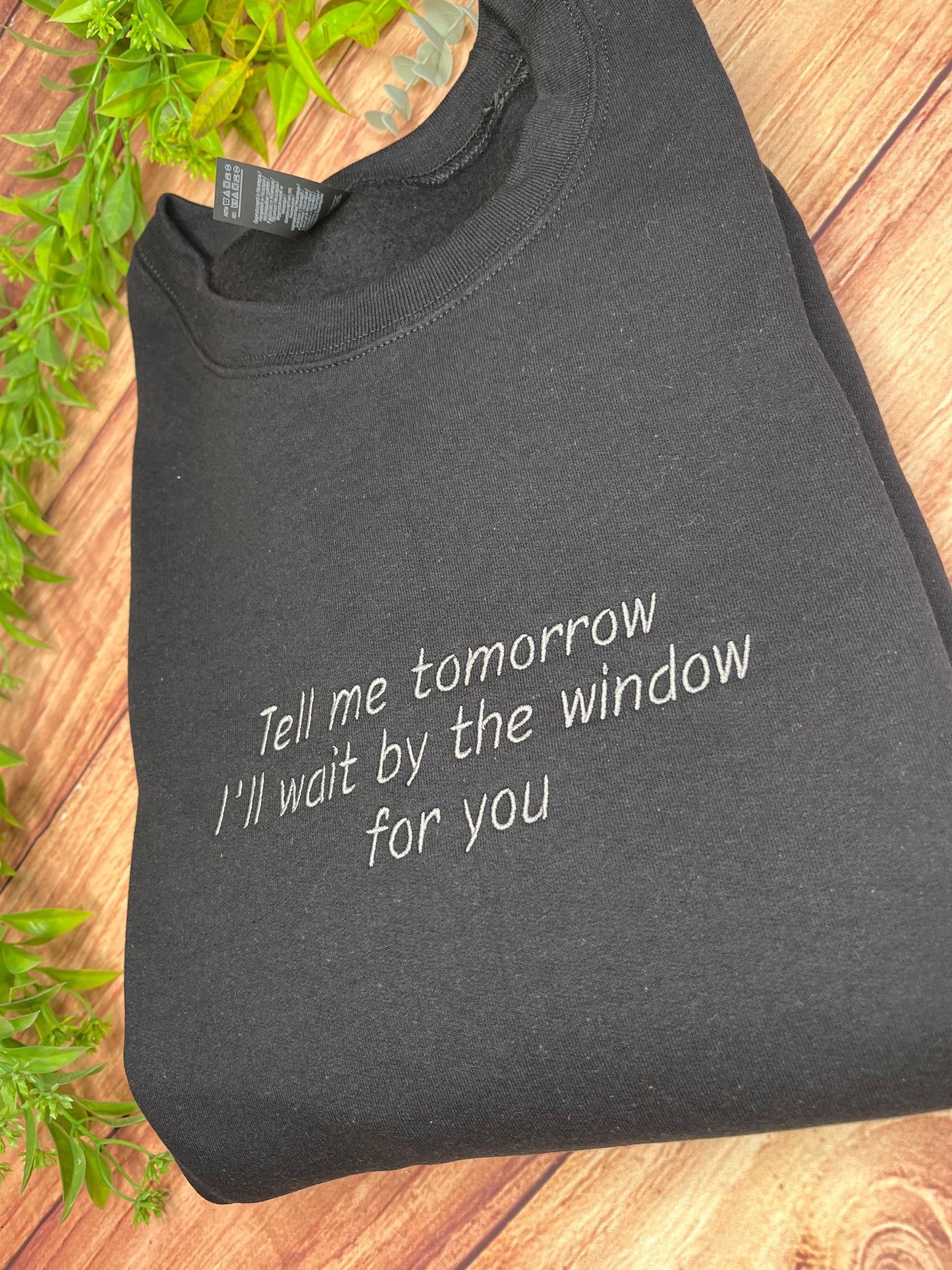 TELL ME TOMORROW GAVIN AND STACEY EMBROIDERED SWEATSHIRT