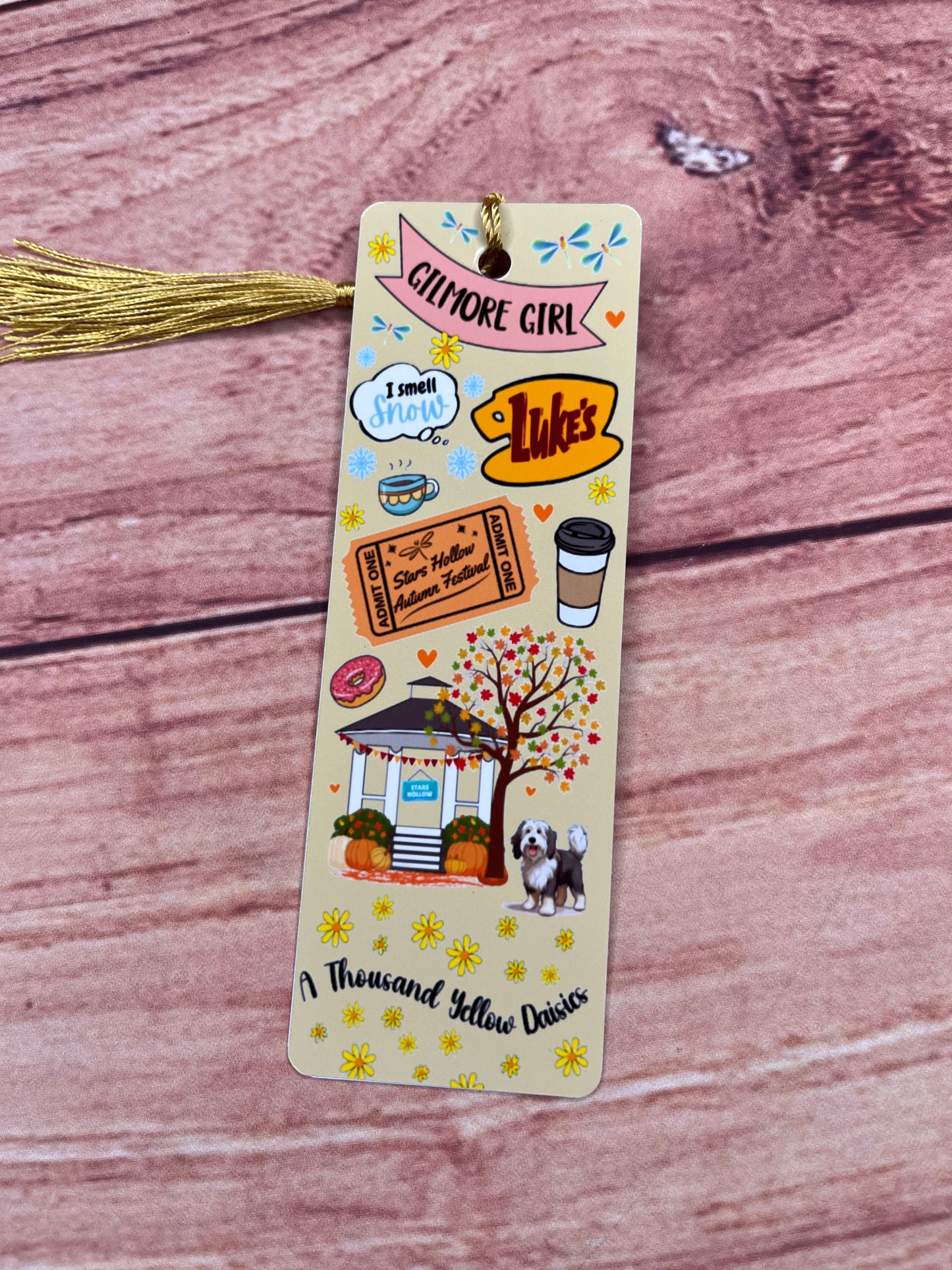 STARS HOLLOW GILMORE GIRLS BOOKMARK WITH OR WITH OUT TASSEL