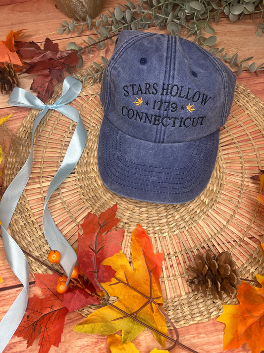 STARS HOLLOW CONNECTICUT EMBROIDERED CAP